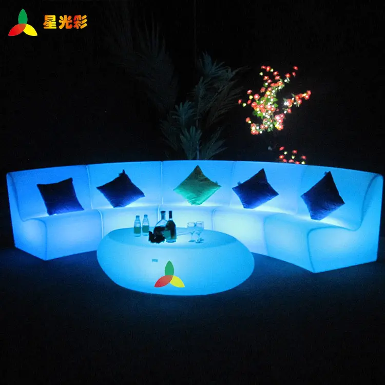Modern LED outdoor furniture sofa,nightclub LED sofas, comfortable lit sofa