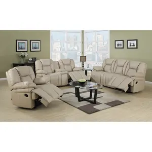 Ensemble de canapé inclinable conçu pour meubles de salon ensemble de canapé 7 places chaise inclinable TV moderne en coupe