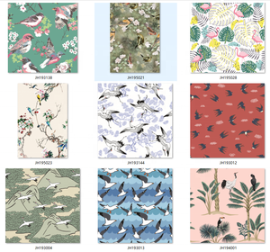 Özel dijital baskı kuş tasarım 100% Rami dokuma kumaş - Product Image 5