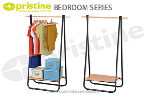 Fabricante de muebles de almacenamiento doméstico de Taiwán de calidad OEM al por mayor soporte de colgador de ropa de madera multifuncional MIT - Product Image 4