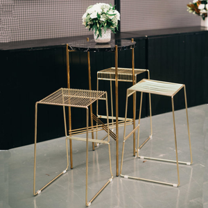 Rental Furniture Black <strong>Marble</strong> <strong>bar</strong> <strong>Table</strong> and Stool Set - Product Image 1