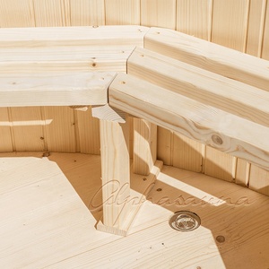 Alphasauna Chauffe-bain au bois avec chauffage électrique Pin 2000*1000MM 5-6 personnes - Product Image 4