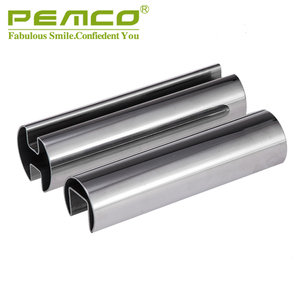 Tubo in <span class=keywords><strong>Acciaio</strong></span> <span class=keywords><strong>Inox</strong></span> Decorativo su Misura, Profilo a U con Scanalatura per Ringhiere - Product Image 1