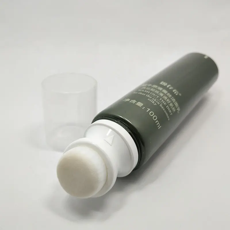 Neue Massage bürste Applikator Tube PE Kunststoff Gesichts reiniger Tube/leere runde kosmetische weiche Verpackung