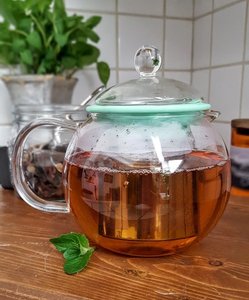 <span class=keywords><strong>Théière</strong></span> en verre <span class=keywords><strong>thermo</strong></span> d'<span class=keywords><strong>infuseur</strong></span> clair de résistance thermique de Borosilicate fait main classique - Product Image 2