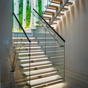 <span class=keywords><strong>Balustrade</strong></span> en bois avec remplissage en verre et rampes en zigzag - Product Image 3