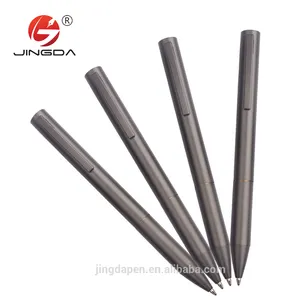 Promotional gift metal pen raw materials of ball pen grey metal ballpoint pen