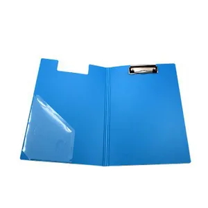 Clipboard Supplier Plastic Blue PVC A4 Clipboard Folder For Office Stationery With Pockets