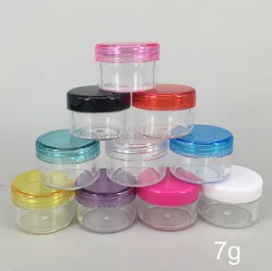 7Ml Vòng Nhựa Kem Container Jar 7G Đi Du Lịch Mỹ Phẩm Bột Lưu Trữ Jar Nhỏ Rỗng Trang Điểm Nền Tảng Chai Jar