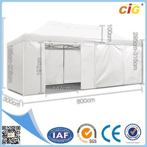 सस्ते तह तम्बू नीले चार साइड दीवारें लोहे के फ्रेम तह टैगज़ेबो 3x3 - Product Image 6