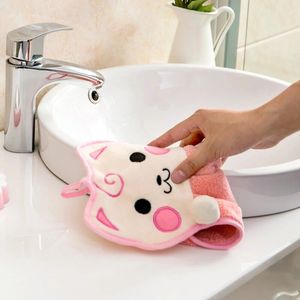 Cute Microfiber Coral Velvet Hand Towel Quick-Dry Multi-Purpose <strong>Kitchen</strong> Hanging Cleaning <strong>Cloth</strong> Woven in Lovely Plain Style - Product Image 6