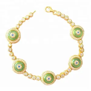 Bracelet d'extérieur personnalisé, bijou en résine plaqué or jaune, tendance, vente en gros