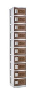 Mini Armario de Plástico ABS 3S, Diseño Japonés, Puerta Color Marrón - Product Image 3