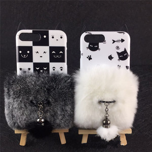 Multifunctionele leuke kat oor harige telefoon case voor iphone 8 plus 6 plus 6 s plus met mooie bel ring - Product Image 2
