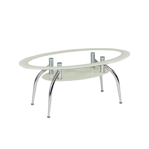 Living Room <strong>Black</strong> Painted Oval Glass Coffee <strong>Table</strong> <strong>Side</strong> <strong>Table</strong> CT1017 - Product Image 2