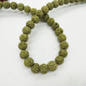 Piedra de <span class=keywords><strong>Lava</strong></span> amarilla para fabricación de joyas, cuentas sueltas de piedra de <span class=keywords><strong>Lava</strong></span> amarilla respetuosas con el medio ambiente, venta al por mayor - Product Image 1
