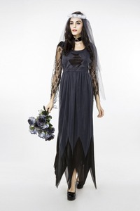 Onen Fantôme Mariée Morte Zombie Sorcière Princesse Fantaisie Robe Halloween Costume - Product Image 1