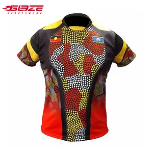Groothandel Oem Service Poly-Spandex Custom Sublimatie Rugby League Jersey
