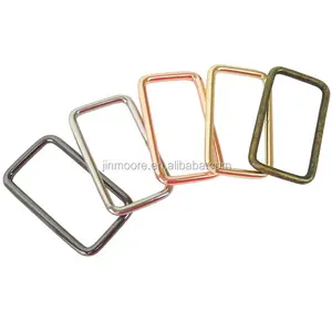 5 Finishes Available Metal Rectangular Bag Rings Buckle Wholesale