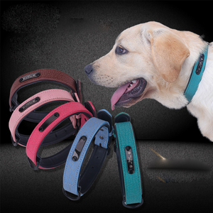 Wholesale Adjustable PU <span class=keywords><strong>Dog</strong></span> <span class=keywords><strong>Collar</strong></span> Custom Logo und ID Pet <span class=keywords><strong>Collar</strong></span> - Product Image 2