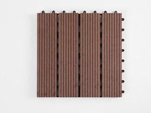 Loseta de Terraza Decorativa para Exteriores, Ecológica, de 300 x 300, Encaje Entrecruzado, WPC, DIY, HDPE, Fibra de Madera Cepillada + PE, <span class=keywords><strong>Parquet</strong></span> para Exteriores - Product Image 3