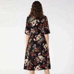 Maxi impreso Casual Kitenge diseños suelto cuello en V venta al por mayor <span class=keywords><strong>de</strong></span> las <span class=keywords><strong>mujeres</strong></span> <span class=keywords><strong>africanas</strong></span> vestido bohemio - Product Image 5