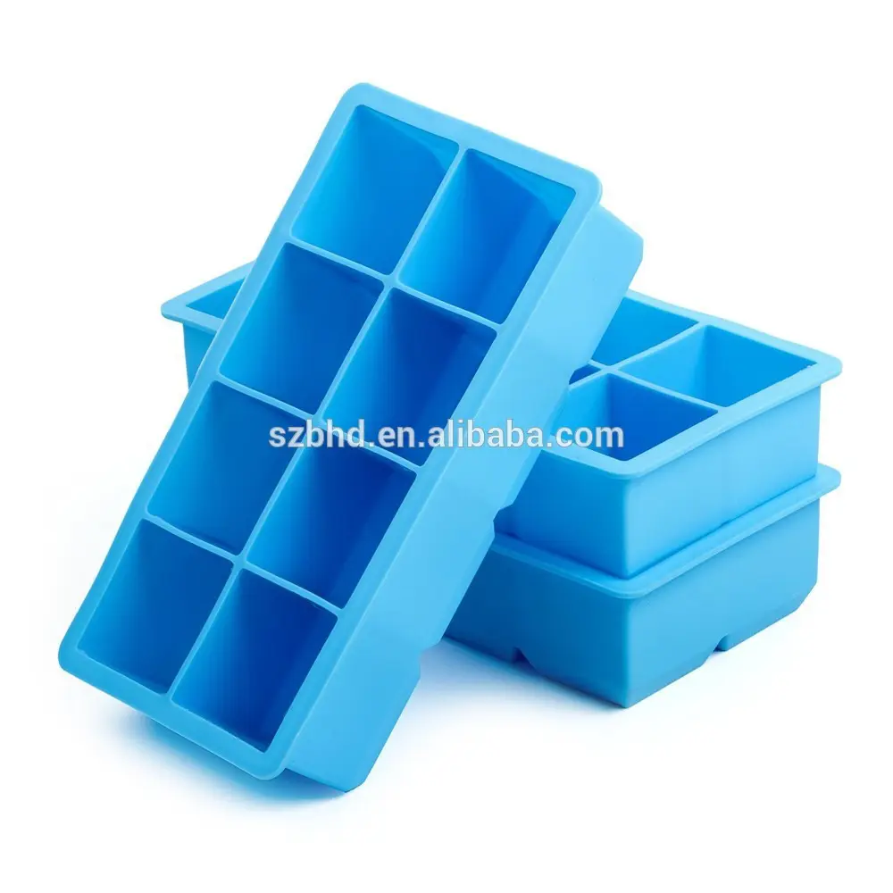 Libre de BPA silicona Ice Cube Tray / bola de hielo fabricante, de la categoría alimenticia silicona cubito de hielo