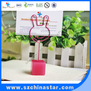 <span class=keywords><strong>Rose</strong></span> couleur cube résine base mémo clip titulaire <span class=keywords><strong>de</strong></span> la carte place pour mariage - Product Image 1