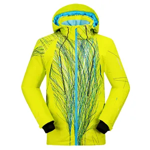 Profesyonel Unisex kayak giysileri ceketler ile yüksek kaliteli Polyester açık spor pantolon snowboard kışlık kıyafet baskılı tarzı