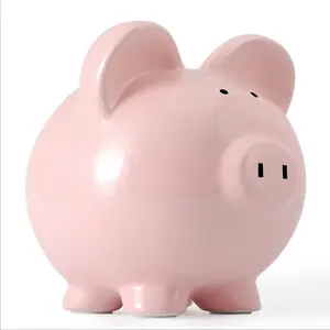 Grosir Kreatif Besar Koin Keramik Babi Uang Kotak Piggy Bank untuk Anak-anak