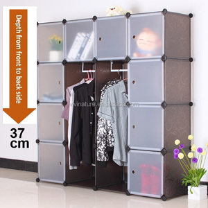 Sistema <span class=keywords><strong>de</strong></span> armario portátil <span class=keywords><strong>de</strong></span> plástico, bricolaje, con 2 carriles <span class=keywords><strong>de</strong></span> tela - Product Image 6