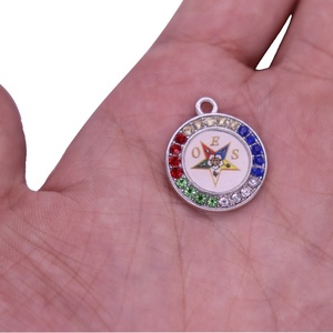 จี้โลหะเป็นมิตรกับสิ่งแวดล้อมฝังอักษรกรีกสเน่ห์ Eastern Star Masonic เครื่องประดับเครื่องประดับ DIY - Product Image 2