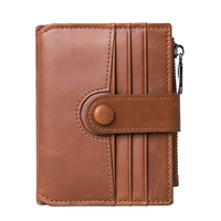Casing Kulit Lipat Dua Rfid Desain Cantik Dompet Kartu Dompet Koin Kulit