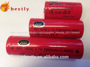De drenaje de alta tasa de mortalidad infantil aw 18350 3.7v batería li-ion 700 mah de la batería para <span class=keywords><strong>el</strong></span> ego mod - Product Image 1