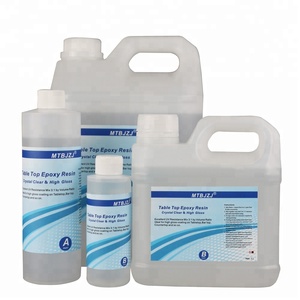 Résine époxy bicomposante pour un revêtement transparent comme du cristal <span class=keywords><strong>sur</strong></span> les barres et les plateaux de table en bois, kit de 16 onces - Product Image 1