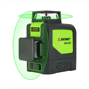 SNDWAY 12 Lines 3D Cross Line 360 Vertical Horizontal Green Beam Line Laser Level