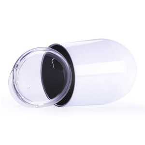 <span class=keywords><strong>Gobelet</strong></span> à vin isotherme en acier inoxydable, verre à sublimation, blanc, 12oz, en forme d'œuf, avec couvercles - Product Image 3