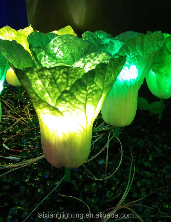 Wholesale yellow and green DC 24v Input voltage cabbage led garden light for outdoor lighting exhibition project