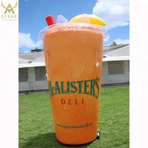 Tùy chỉnh thực hiện Inflatable nước cam chai Cup cho tổ chức sự kiện ngoài trời sản phẩm quảng cáo A9