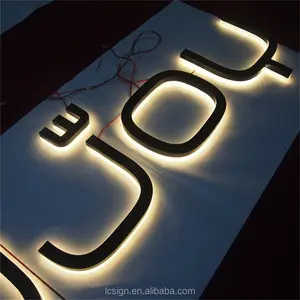 Sign Led Led Illuminated Signage Stainless Steel Sign Halo Effect Led Letters