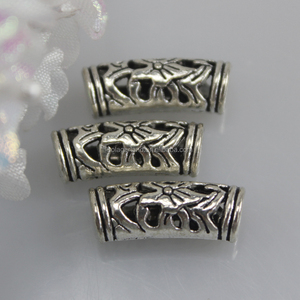 Pierres tibétaines pour la fabrication de bijoux, perles d'espacement de tubes Vintage sculptées, 6x7x19mm, livraison gratuite, vente en gros - Product Image 2