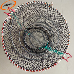 Cage de pêche pliable en fil PE en acier inoxydable 40*80 cm piège d'aquaculture carré pour crevettes et anguilles pour piège à écrevisses à vendre - Product Image 2