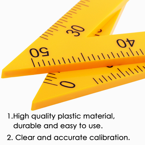 Reglas triangulares de plástico para enseñanza escolar, 40cm, con mango extraíble - Product Image 3