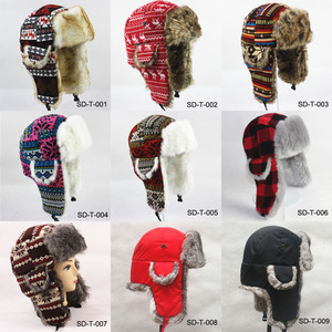Cappello Invernale <span class=keywords><strong>Russo</strong></span> con Pelliccia, Cappello Trapper in Finta Pelliccia a Quadri, Cappello Trapper Personalizzato a Righe - Product Image 6