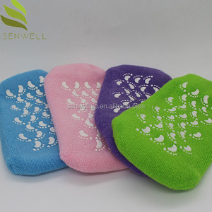 Calcetines populares de gel de silicona vegana para spa de manos en azul, verde, rosa para adultos, paquete de pies colorido de tamaño libre con muestra gratis - Product Image 4