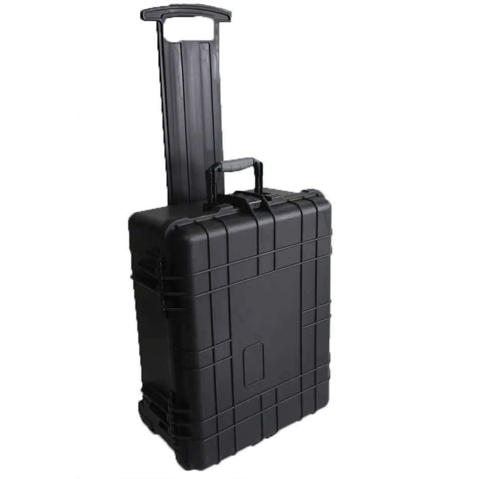 GD5014 트롤리 케이스 보호 충격 저항 방수 가방 도구 상자 안전 악기 케이스 Precut 스폰지 휠