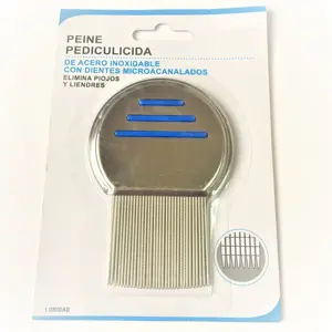 Lice Nit Tick Louse Flea comb made of long grooved stainless steel pins selling agent
