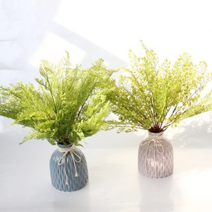 Mairuifp — fern en <span class=keywords><strong>feuilles</strong></span> de cuir de 45cm, plante artificielle dans le pot pour décoration murale - Product Image 6