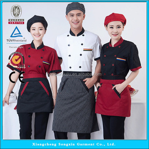 Uniforme <span class=keywords><strong>da</strong></span> <span class=keywords><strong>Chef</strong></span> <span class=keywords><strong>nera</strong></span> a manica corta a buon mercato, giacca <span class=keywords><strong>da</strong></span> <span class=keywords><strong>Chef</strong></span> del ristorante, uniforme <span class=keywords><strong>da</strong></span> <span class=keywords><strong>Chef</strong></span> - Product Image 2