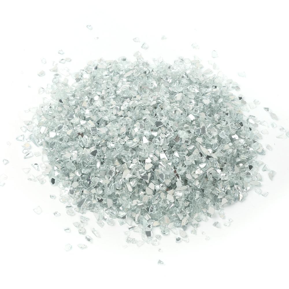 2-4 мм серебряные щепы из дробленого стекла для аквариума, гравия и смолы
